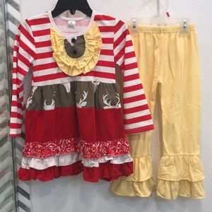 Little Girls long sleeve and pant outfit